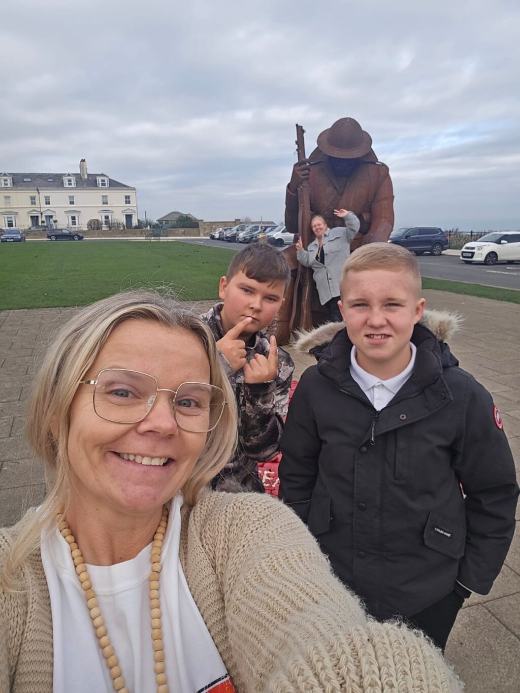 Students Visit Seaham WWII Memorials Ahead of Remembrance Sunday 8